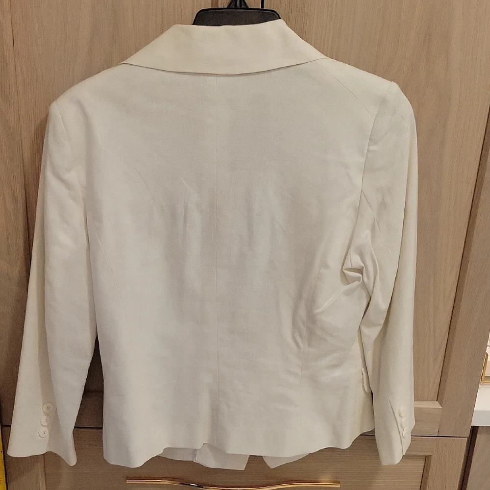 New York & Company Cream Ruffle Suit Jacket - Picture 4 of 4
